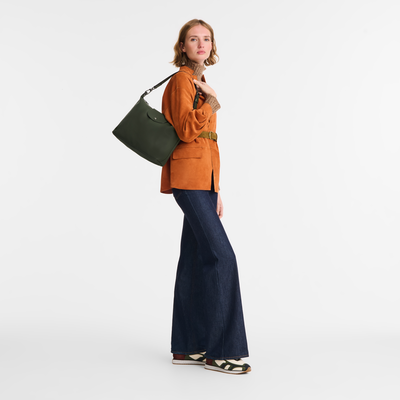 Le Pliage Xtra M Hobo bag , Fir - Leather