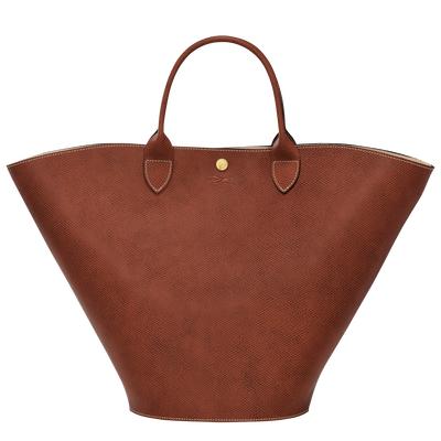 Épure XL Tote bag , Brown - Leather
