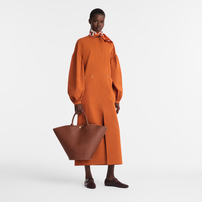 Épure XL Tote bag , Brown - Leather