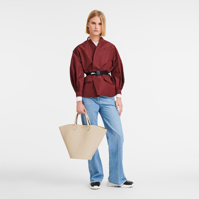 Épure XL Tote bag , Paper - Leather