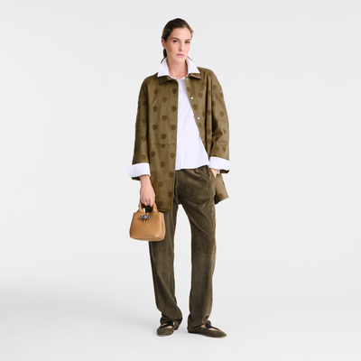 Le Roseau XS Handbag , Walnut - Leather