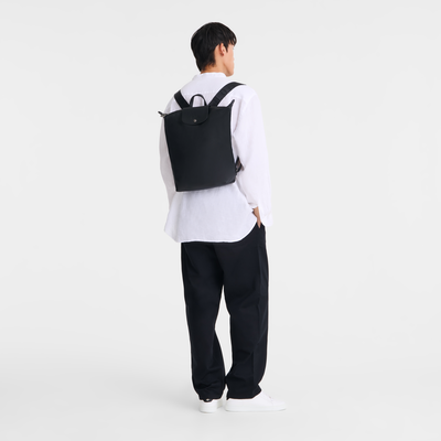 Le Pliage Xtra M Backpack , Black - Leather