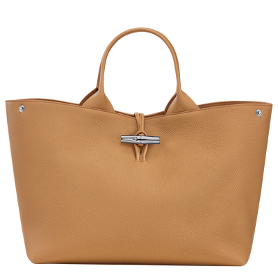 Le Roseau L Handbag , Walnut - Leather