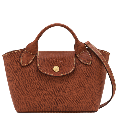 Épure XS Tote bag , Brown - Leather