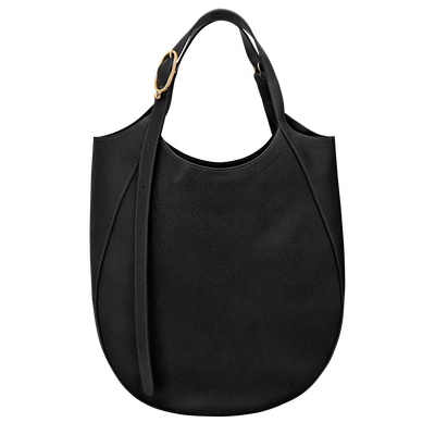 Le Foulonné XL Tote bag , Black - Leather