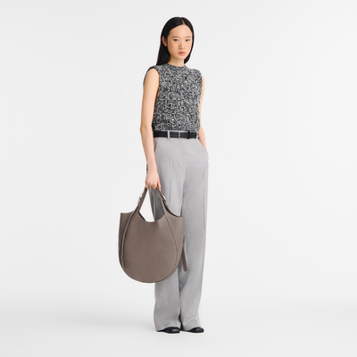 Le Foulonné XL Tote bag , Taupe - Leather