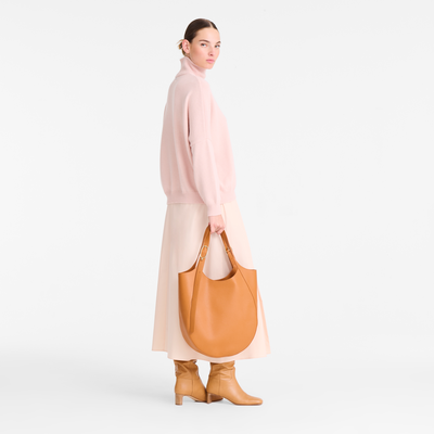 Le Foulonné XL Tote bag , Amber - Leather