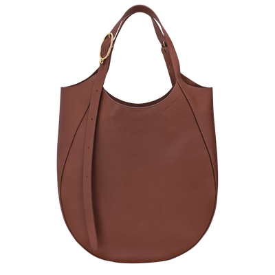 Le Foulonné XL Tote bag , Coffee - Leather