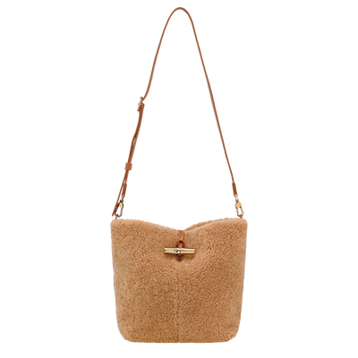 Le Roseau Crossbody bag , Camel - Leather