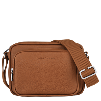 Le Foulonné S Camera bag , Caramel - Leather
