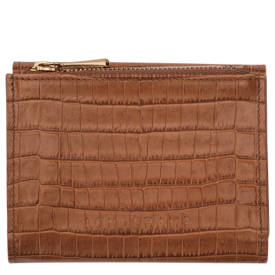 Longchamp Pocket Compact wallet , Cashew - Leather