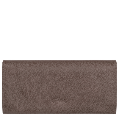 Le Foulonné Long continental wallet , Taupe - Leather