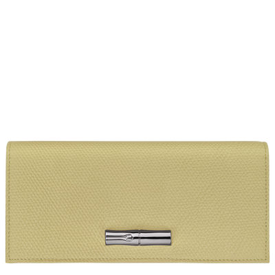 Le Roseau Long continental wallet , Pistachio - Leather