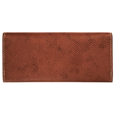 Épure Long continental wallet , Brown - Leather