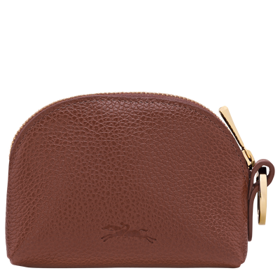 Le Foulonné Coin purse , Coffee - Leather