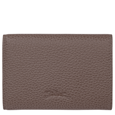 Le Foulonné Compact wallet , Taupe - Leather