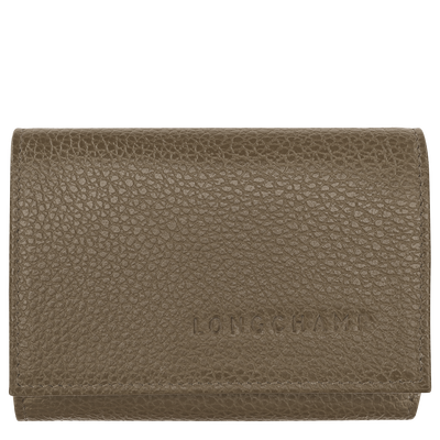 Le Foulonné Compact wallet , Caper - Leather
