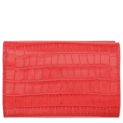 Longchamp Pocket Compact wallet , Vermilion - Leather
