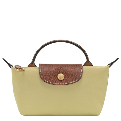 Le Pliage Original Pouch with handle , Pistachio - Recycled canvas