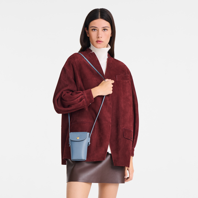 Épure Phone case with leather lace , Slate - Leather