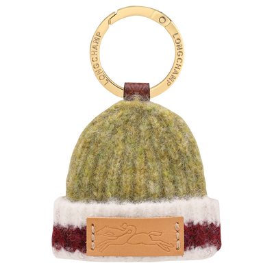 Le Pliage Collection Key ring , Pistachio/Burgundy - Canvas