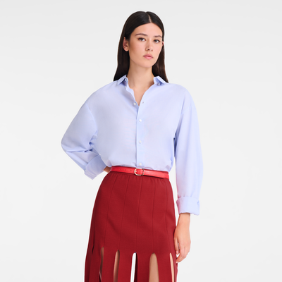 Ladies' belt , Vermilion - Leather