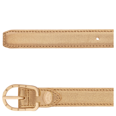 Ladies' belt , Gold - Leather