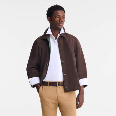 Végétal Men's belt , Mocha - Leather