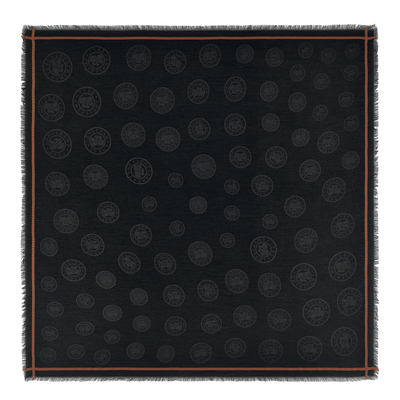 La Médaille Longchamp Shawl , Black - Cotton blend