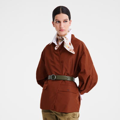 Forêt Longchamp Silk scarf 50 , Honey - Silk