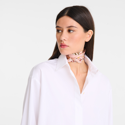 Forêt Longchamp Silk scarf 50 , Pink Tea - Silk