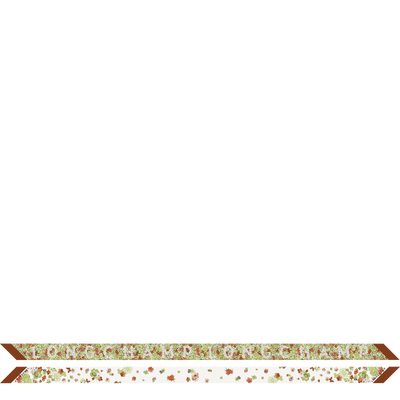 Frise Fleurie Headband , Cognac - Silk