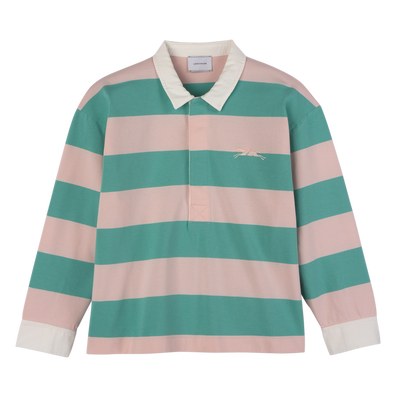 Polo shirt , Ballerina/Mint - Striped jersey