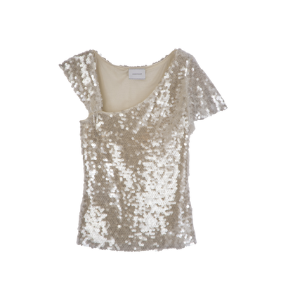 Top , Ivory - Sequin