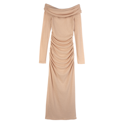 Long dress , Cream - Crepe jersey