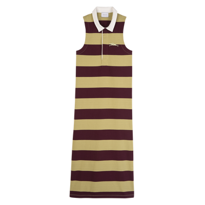 Polo dress , Pistachio/Burgundy - OTHER
