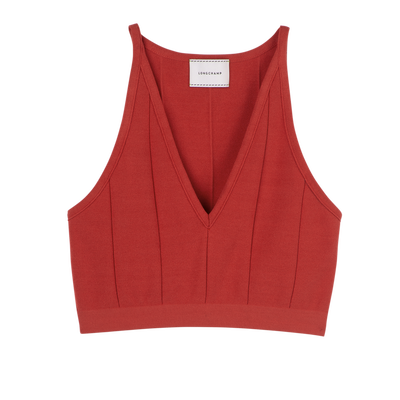 Top , Coral - Knit