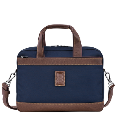 Boxford S Briefcase , Blue - Recycled canvas