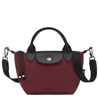 Le Pliage Energy XS Handbag , Burgundy - Recycled canvas