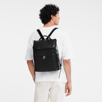 Le Foulonné Backpack , Black - Leather