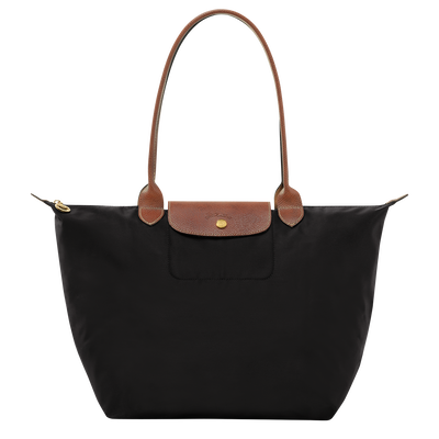 Le Pliage Original L Tote bag , Black - Recycled canvas