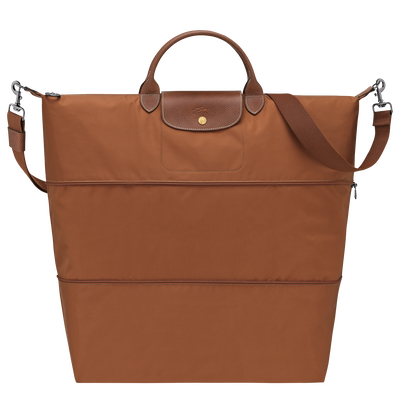 Le Pliage Original Travel bag expandable , Cognac - Recycled canvas