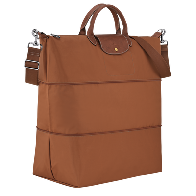 Le Pliage Original Travel bag expandable , Cognac - Recycled canvas