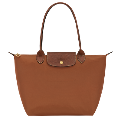Le Pliage Original M Tote bag , Cognac - Recycled canvas