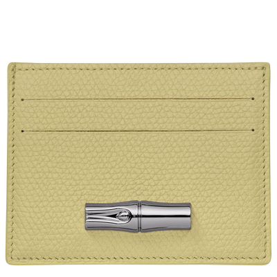 Le Roseau Card holder , Pistachio - Leather