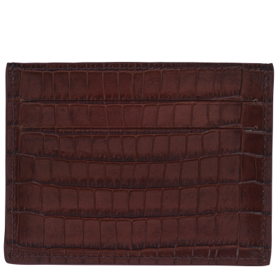 Longchamp Pocket Card holder , Mocha - Leather