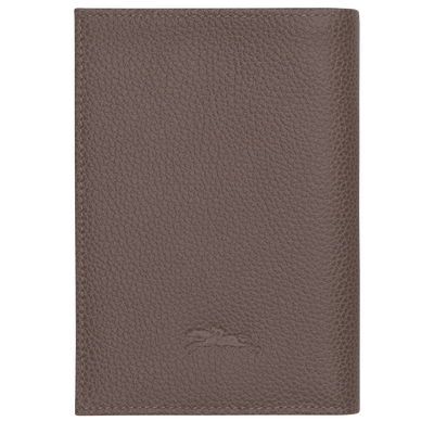 Le Foulonné Passport cover , Taupe - Leather