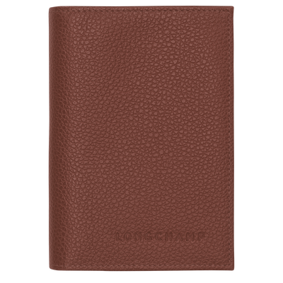 Le Foulonné Passport cover , Coffee - Leather
